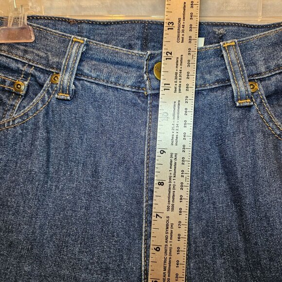 L.L. Bean Blue Jeans Womens 12 straight leg High Rise medium wash Mom all cotton - Picture 6 of 11